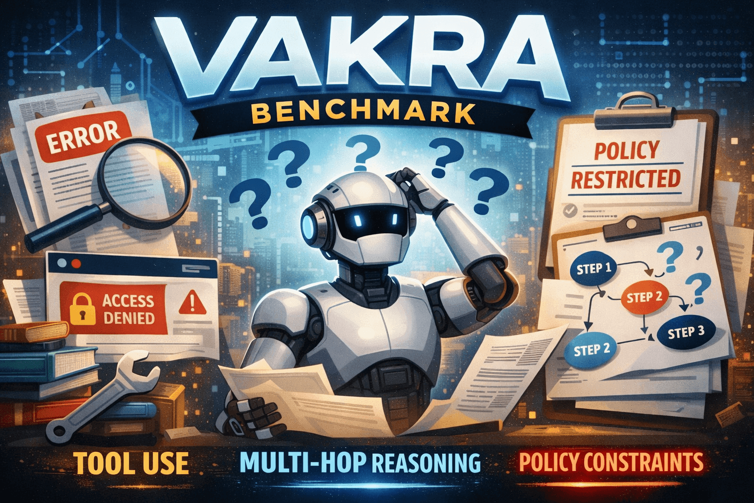 Inside VAKRA: Reasoning, Tool Use, and Failure Modes of Agents